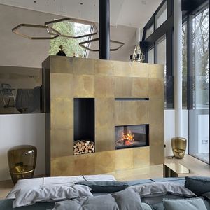 wood-burning fireplace