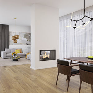 wood-burning fireplace