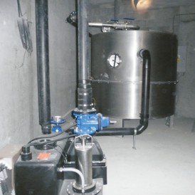 free-standing grease trap