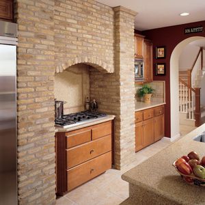 facade cladding brick / interior / stone look / decorative