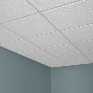 Vinyl suspended ceiling - PREMIER HI-LITE™ - USG - fiberglass / tile ...