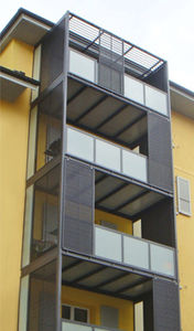 sliding shutters / aluminum / for facades / louvered