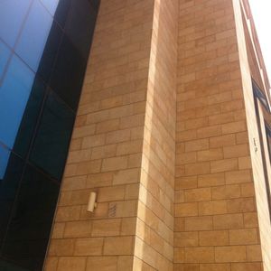 limestone stone slab / polished / brushed / cladding