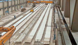 concrete precast core floor slab / for flooring / alveolar