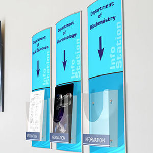 wall-mounted brochures rack