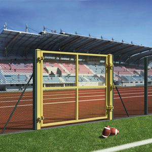 electro-welded steel gate / swing / wire mesh / for athletic fields