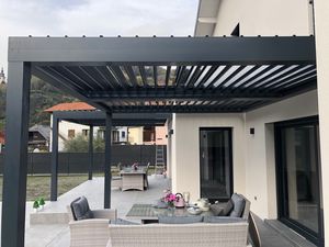 wall-mounted pergola