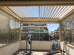 wall-mounted pergola