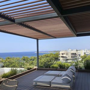 wall-mounted pergola