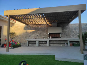 wall-mounted pergola