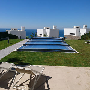 low swimming pool enclosure