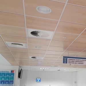 ceiling air diffuser / suspended / square
