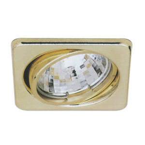 recessed ceiling downlight / halogen / square / cast aluminum