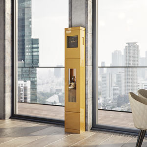 bar cabinet with integrated clock