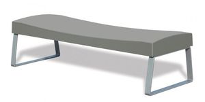 public bench / contemporary / stainless steel / concrete