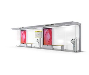 glass bus shelter
