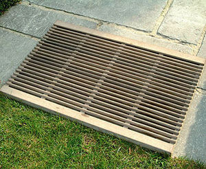 public space drain grate