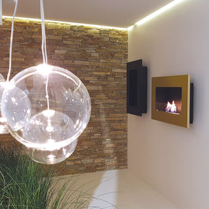 bioethanol fireplace / contemporary / open hearth / wall-mounted