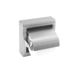 wall-mounted toilet roll holder / stainless steel / commercial