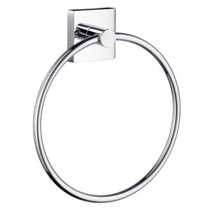 towel ring / wall-mounted / chrome-plated brass / for hotels