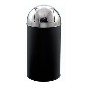 steel trash can