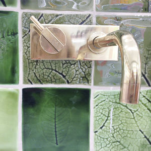 indoor tiles / wall / ceramic / square