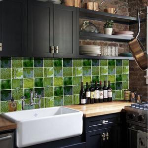 indoor tiles / wall / ceramic / square