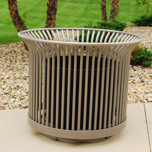 powder-coated steel planter