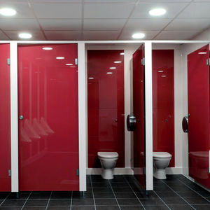 glass toilet cubicle