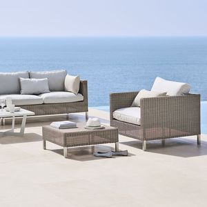 contemporary footrest / rattan / garden