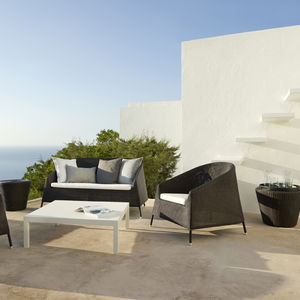 contemporary sofa / garden / resin / 2-person