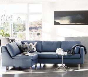 modular sofa / contemporary / fabric / leather