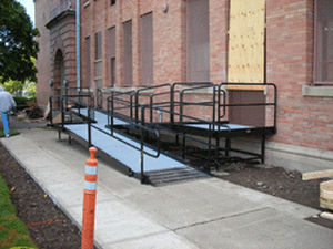 concrete access ramp