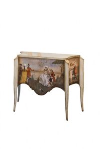 traditional chest of drawers / wooden / white