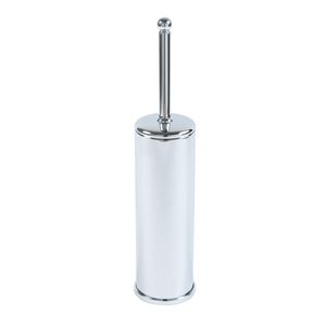 chromed metal toilet brush