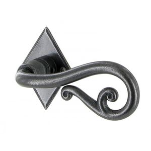 door handle / brass / wrought iron / traditional