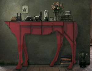 original design sideboard table / HPL / rectangular