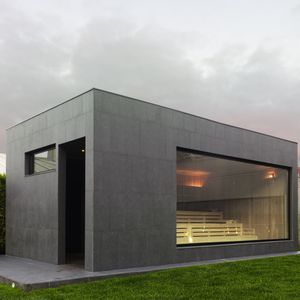 commercial sauna / wooden / steam / for outdoor use