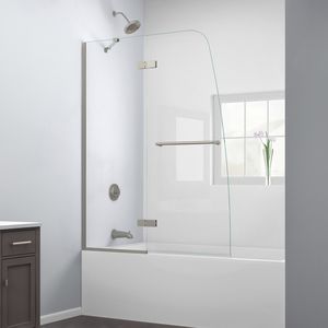Swing bath screen - AQUA EXTENDER - DreamLine - fixed / tempered glass ...