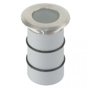 recessed floor light fixture / LED / round / outdoor