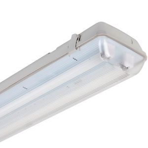 surface-mounted light fixture / fluorescent / linear / sheet steel