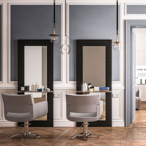 polyurethane beauty salon chair / swivel / with hydraulic pump / star base