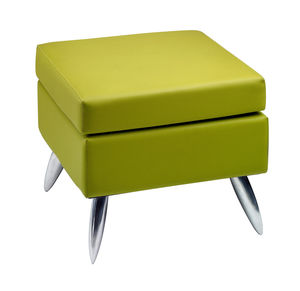 contemporary pouf / fabric / aluminum / square