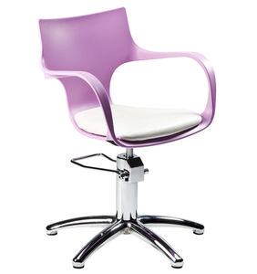 polymethacrylate beauty salon chair / with hydraulic pump / star base / green