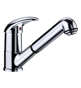 washbasin mixer tap / chromed metal / mechanical / bathroom