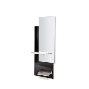 contemporary dressing table / wooden / stainless steel / wall-mounted