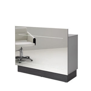 glass reception desk / for hairdressers / illuminated