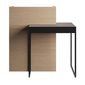 wooden reception desk