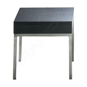 contemporary coffee table / stainless steel / square / commercial