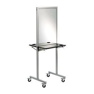 contemporary dressing table / metal / for hairdressers / on casters